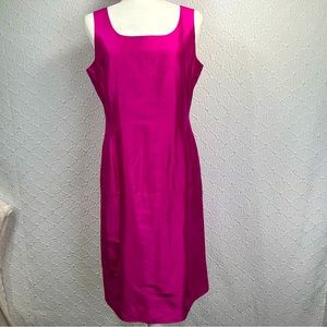 Lauren Ralph Lauren 100% Silk Pink Sleeveless Knee Length Dress Women’s Size 8